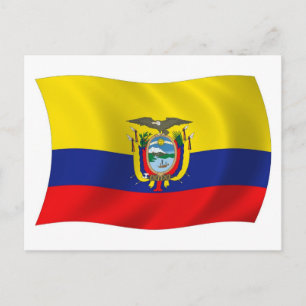 Tarjeta postal de la bandera de Ecuador