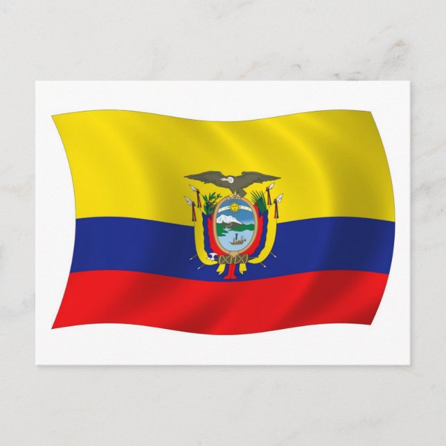 Tarjeta postal de la bandera de Ecuador (Anverso)