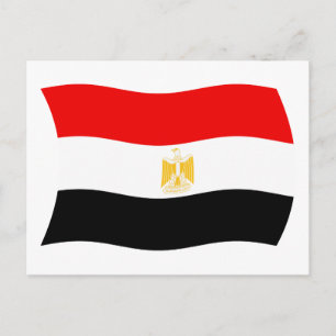 Tarjeta postal de la bandera de Egipto