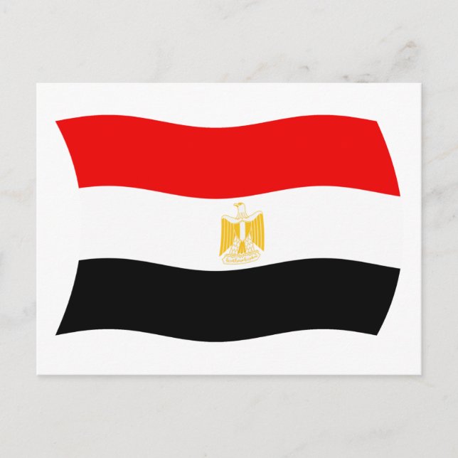 Tarjeta postal de la bandera de Egipto (Anverso)
