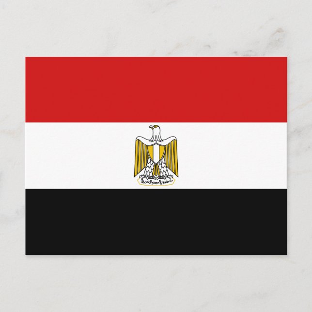 Tarjeta postal de la bandera de Egipto (Anverso)