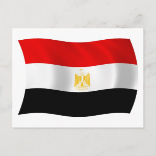 Tarjeta postal de la bandera de Egipto