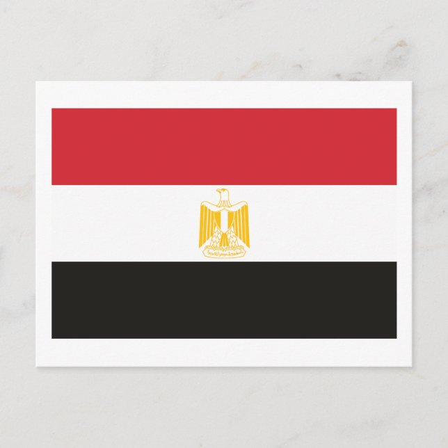 Tarjeta postal de la bandera de Egipto (Anverso)