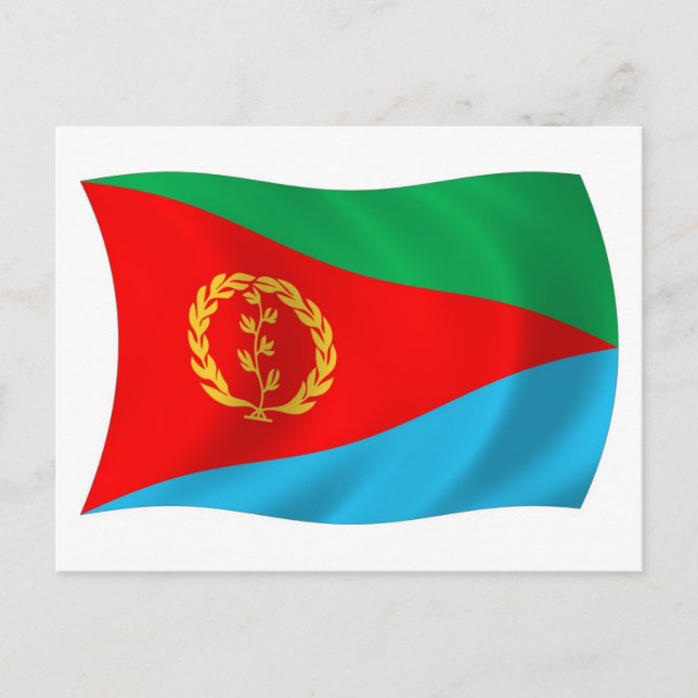 Tarjeta postal de la bandera de Eritrea (Anverso)