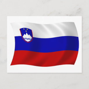 Tarjeta postal de la bandera de Eslovenia