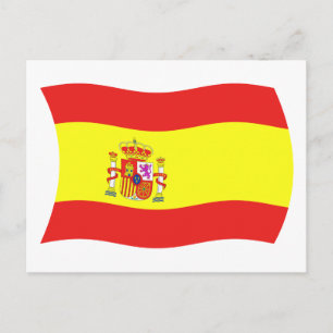 Tarjeta postal de la bandera de España
