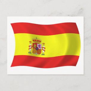 Tarjeta postal de la bandera de España