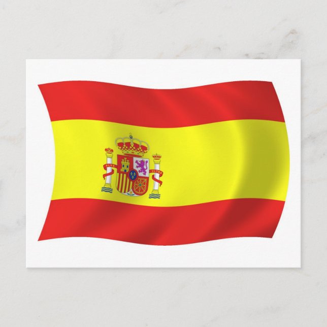 Tarjeta postal de la bandera de España (Anverso)