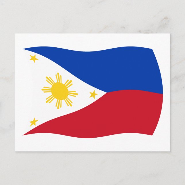 Tarjeta postal de la bandera de Filipinas (Anverso)