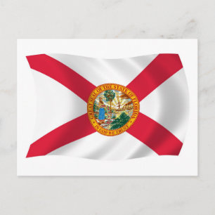 Tarjeta postal de la bandera de Florida