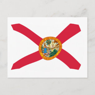 Tarjeta postal de la bandera de Florida