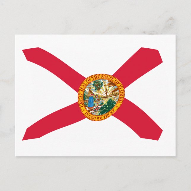 Tarjeta postal de la bandera de Florida (Anverso)