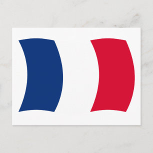 Tarjeta postal de la bandera de Francia