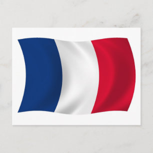 Tarjeta postal de la bandera de Francia