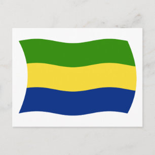 Tarjeta postal de la bandera de Gabón