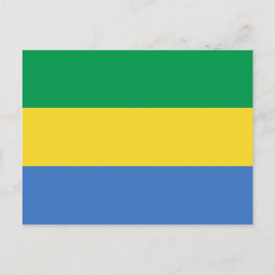 Tarjeta postal de la bandera de Gabón