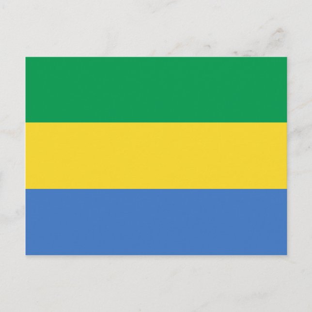Tarjeta postal de la bandera de Gabón (Anverso)