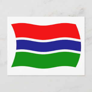 Tarjeta postal de la bandera de Gambia