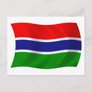 Tarjeta postal de la bandera de Gambia