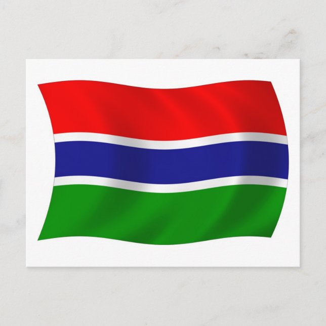 Tarjeta postal de la bandera de Gambia (Anverso)