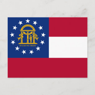 Tarjeta postal de la bandera de Georgia