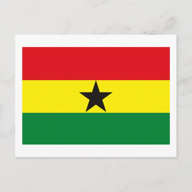 Tarjeta postal de la bandera de Ghana (Anverso)