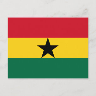 Tarjeta postal de la bandera de Ghana