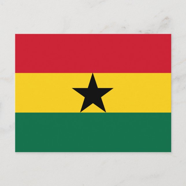 Tarjeta postal de la bandera de Ghana (Anverso)