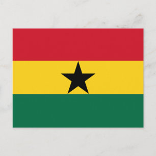Tarjeta postal de la bandera de Ghana