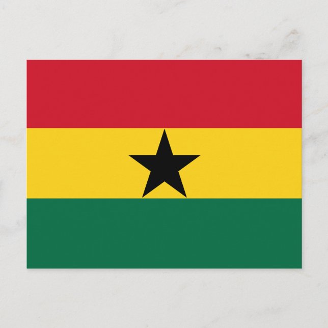 Tarjeta postal de la bandera de Ghana (Anverso)