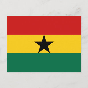 Tarjeta postal de la bandera de Ghana