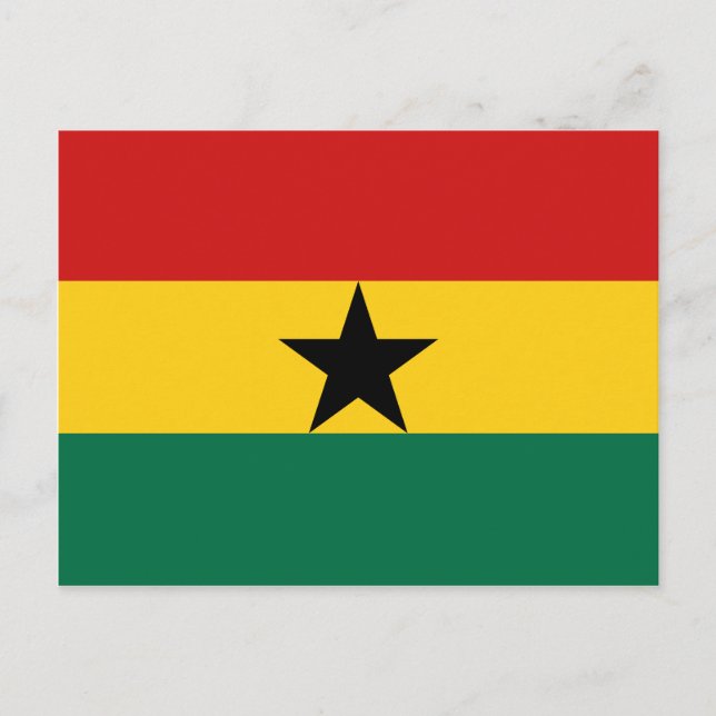 Tarjeta postal de la bandera de Ghana (Anverso)