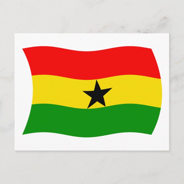 Tarjeta postal de la bandera de Ghana (Anverso)