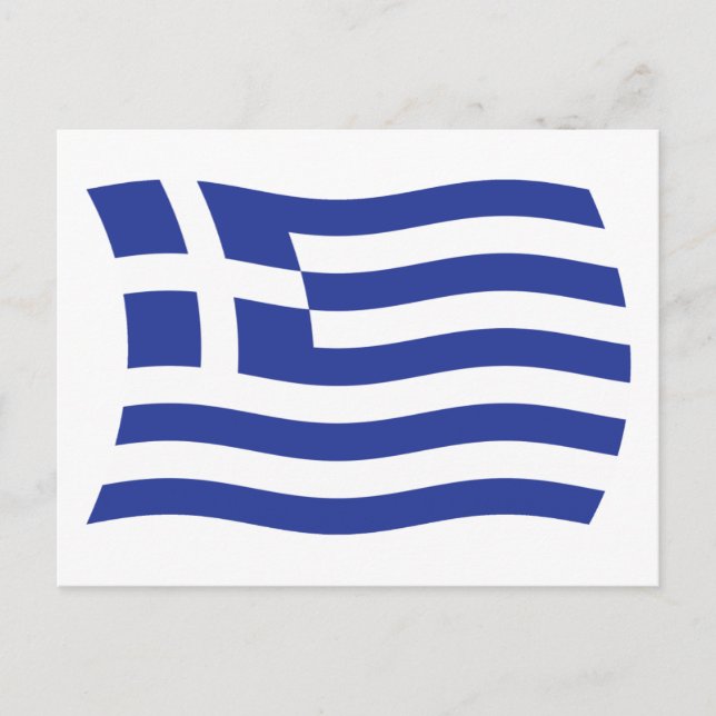 Tarjeta postal de la bandera de Grecia (Anverso)