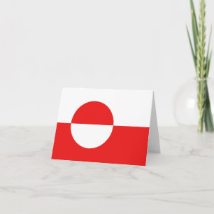 Tarjeta postal de la bandera de Groenlandia