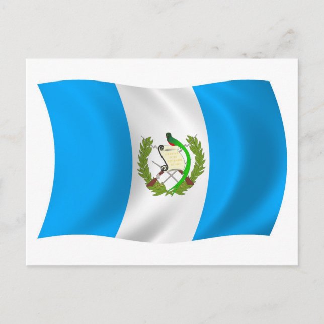 Tarjeta Postal de la Bandera de Guatemala (Anverso)