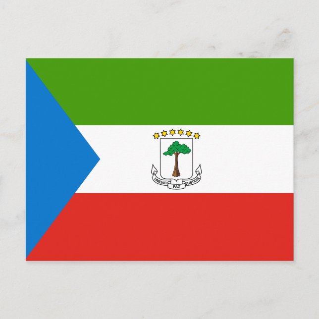 Tarjeta postal de la bandera de Guinea Ecuatorial (Anverso)