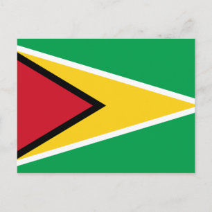 Tarjeta postal de la bandera de Guyana (guyanesa)