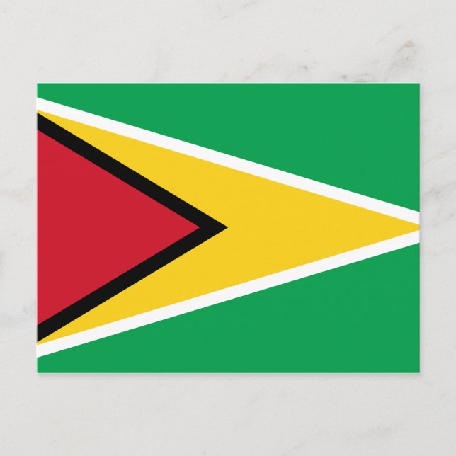 Tarjeta postal de la bandera de Guyana (guyanesa) (Anverso)