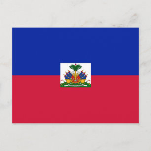 Tarjeta postal de la bandera de Haití (haitiana)