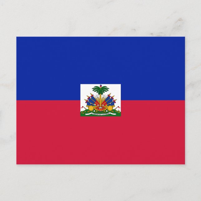 Tarjeta postal de la bandera de Haití (haitiana) (Anverso)