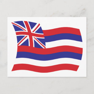 Tarjeta postal de la bandera de Hawái