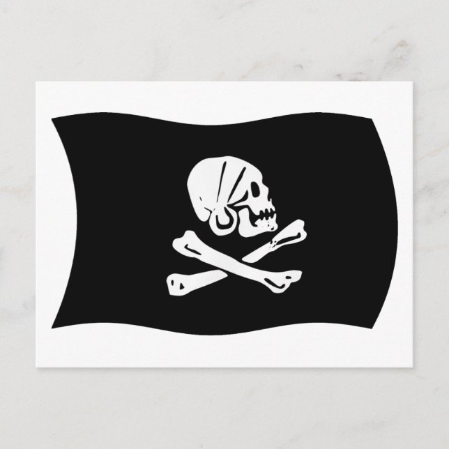 Tarjeta postal de la bandera de Henry Every (Anverso)