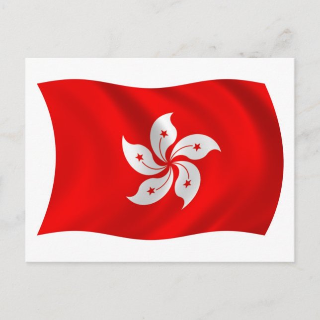 Tarjeta postal de la bandera de Hong Kong (Anverso)