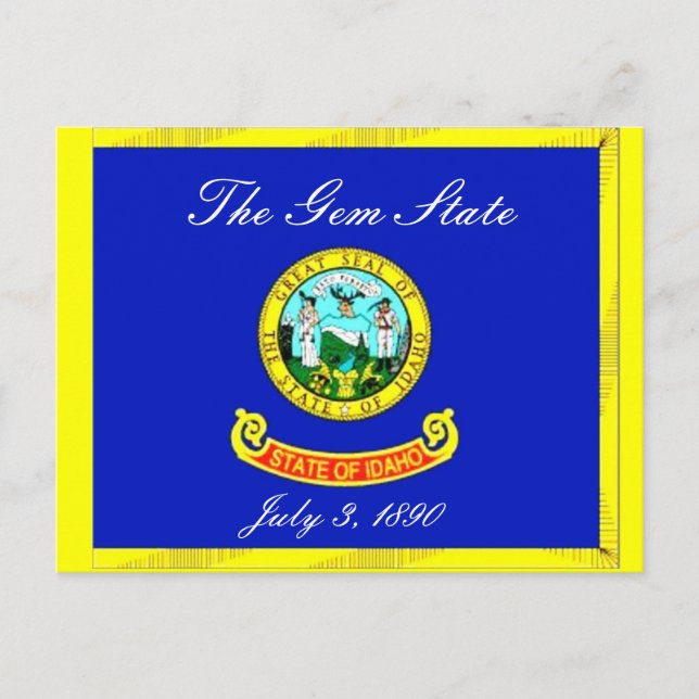 Tarjeta postal de la bandera de Idaho (Anverso)
