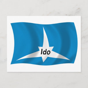 Tarjeta Postal de la Bandera de Ido