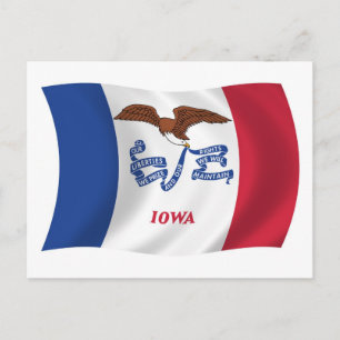 Tarjeta Postal de la Bandera de Iowa