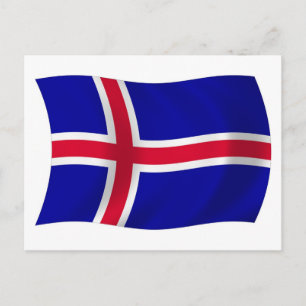 Tarjeta postal de la bandera de Islandia