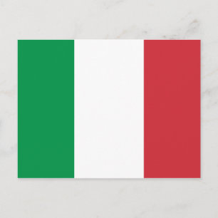 Tarjeta postal de la bandera de Italia