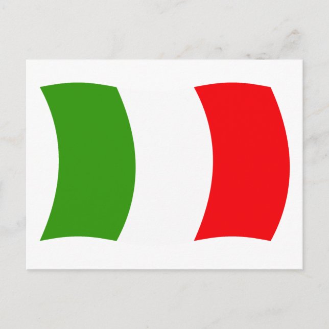Tarjeta postal de la bandera de Italia (Anverso)